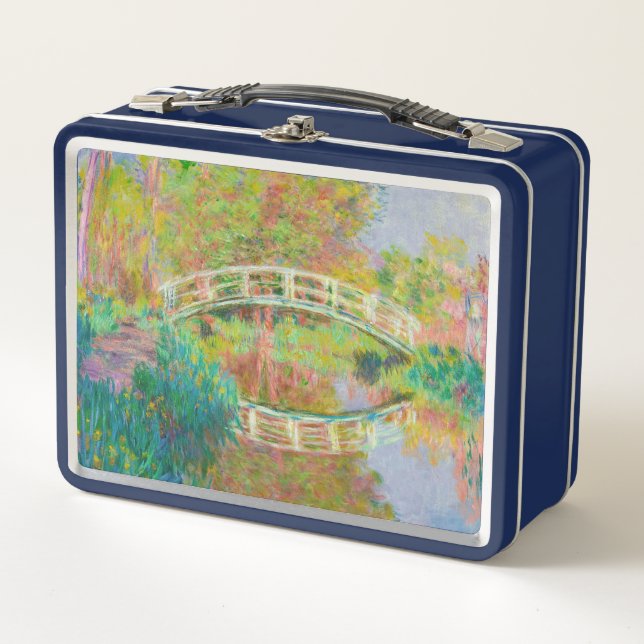 Claude Monet - Japanese Footbridge, Giverny Metal Lunch Box (Front)