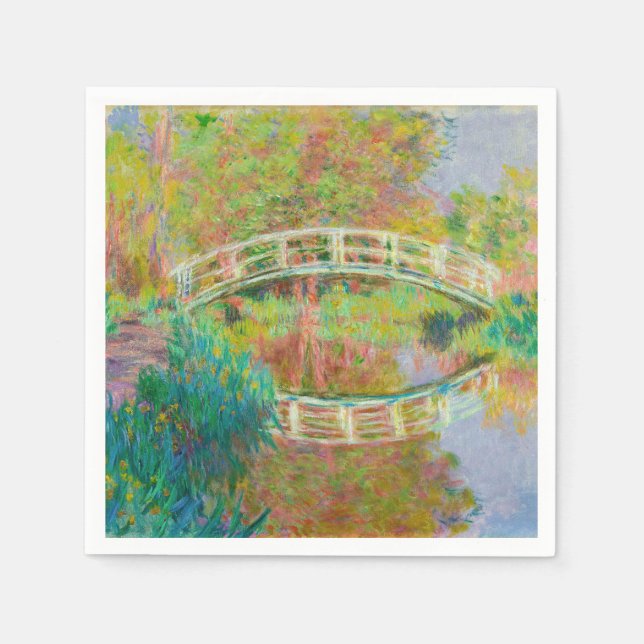 Claude Monet - Japanese Footbridge, Giverny Napkin (Front)