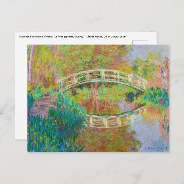 Claude Monet - Japanese Footbridge, Giverny Postcard (Front/Back)