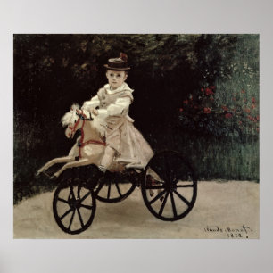 Claude Monet Jean Monet on his Hobby Horse, 1872 Poster