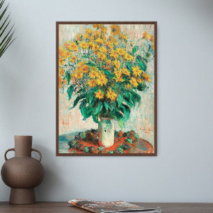 Claude Monet Jerusalem Artichoke Flowers Art Print