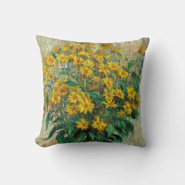 Claude Monet - Jerusalem Artichoke Flowers Cushion (Front)