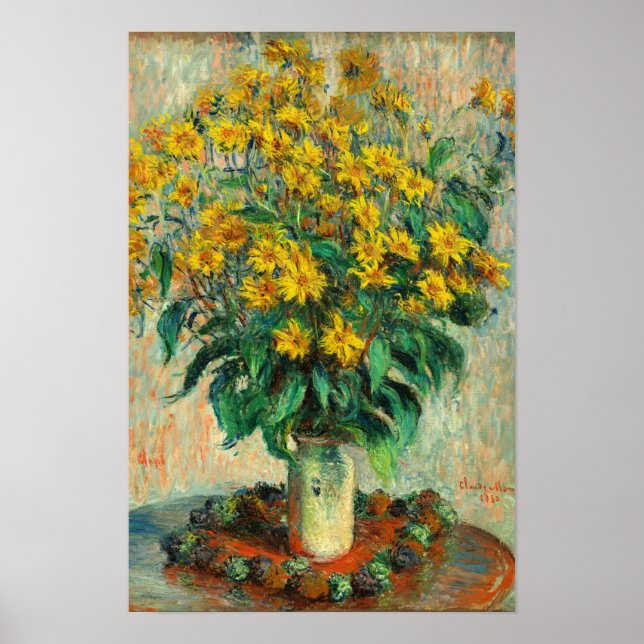 Claude Monet - Jerusalem Artichoke Flowers Poster (Front)