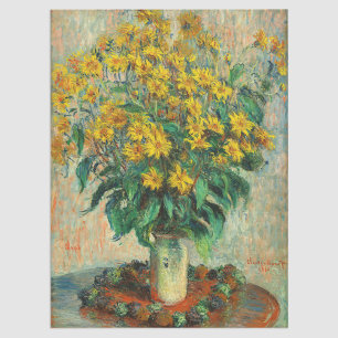 Claude Monet - Jerusalem Artichoke Flowers Tissue Paper