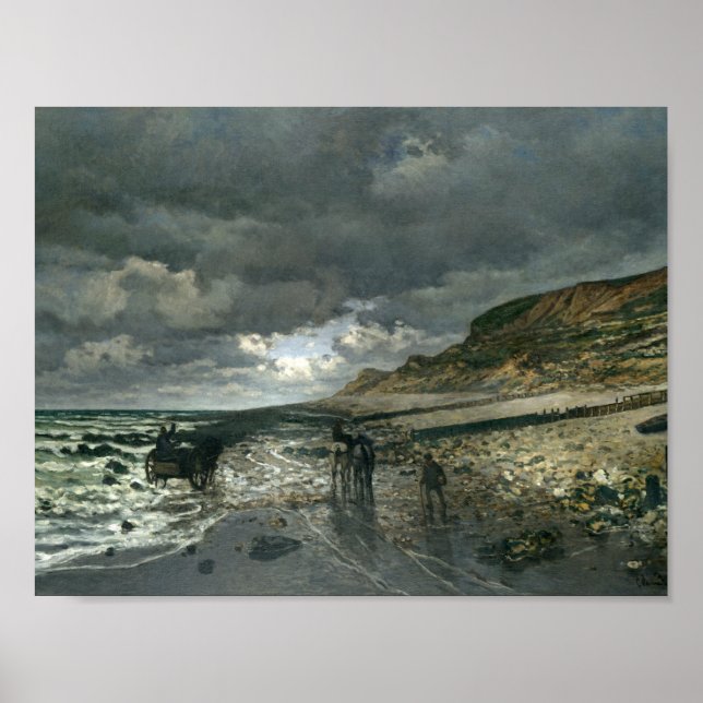 Claude Monet - La Pointe de la Hève at Low Tide Poster (Front)