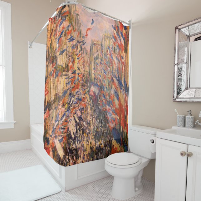 Claude Monet - La rue Montorgueil à Paris Shower Curtain (In Situ)