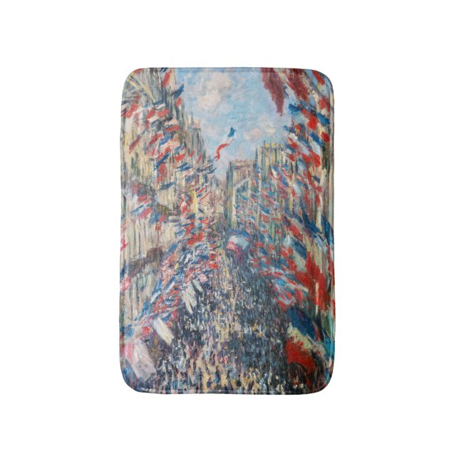 Claude Monet - La Rue Montorgueil - Paris Bath Mat (Front Vertical)