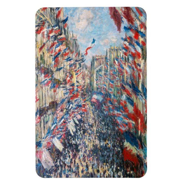 Claude Monet - La Rue Montorgueil - Paris Magnet (Vertical)