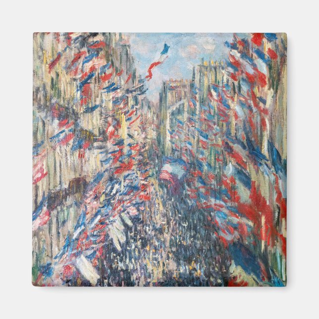 Claude Monet - La Rue Montorgueil - Paris Magnet (Front)