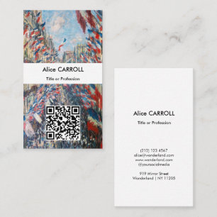 Claude Monet - La Rue Montorgueil, Paris - QR Code Business Card