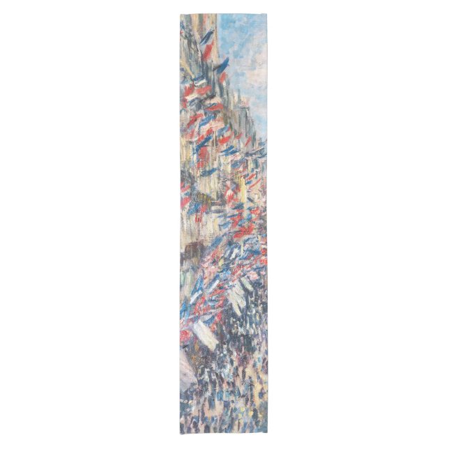 Claude Monet - La Rue Montorgueil - Paris Short Table Runner (Front)