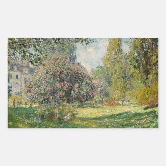 Claude Monet - Landscape: The Parc Monceau Rectangular Sticker (Front)