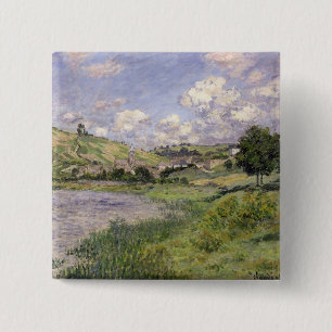Claude Monet Landscape, Vetheuil, 1879 15 Cm Square Badge