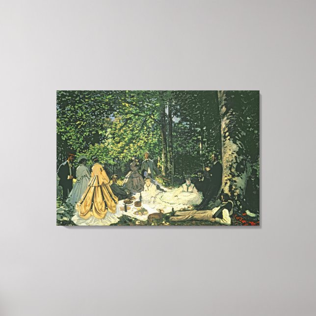 Claude Monet | Le Dejeuner sur l'Herbe, 1865-1866 Canvas Print (Front)