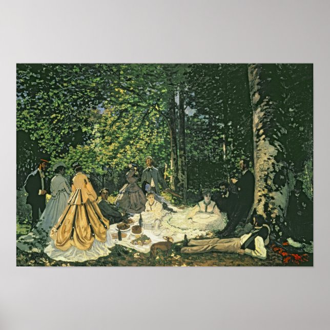 Claude Monet | Le Dejeuner sur l'Herbe, 1865-1866 Poster (Front)