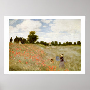 Claude Monet - Les Coquelicots a Argenteuil Poster