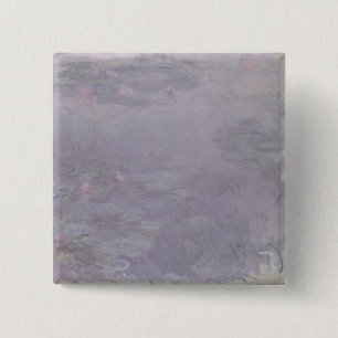 Claude Monet   Light-coloured Waterlilies 15 Cm Square Badge