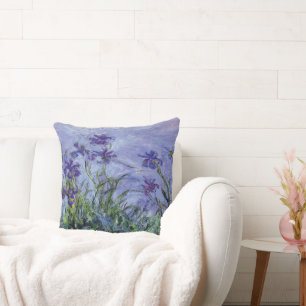 Claude Monet Lilac Irises Cushion