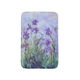 Claude Monet - Lilac Irises / Iris Mauves Bath Mat