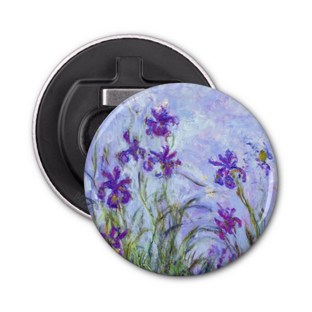 Claude Monet - Lilac Irises / Iris Mauves Bottle Opener (Front)
