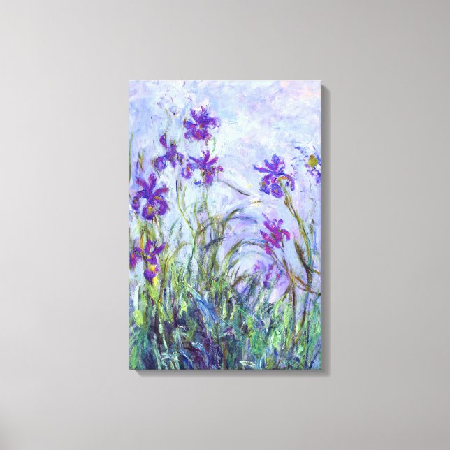Claude Monet - Lilac Irises / Iris Mauves Canvas Print (Front)