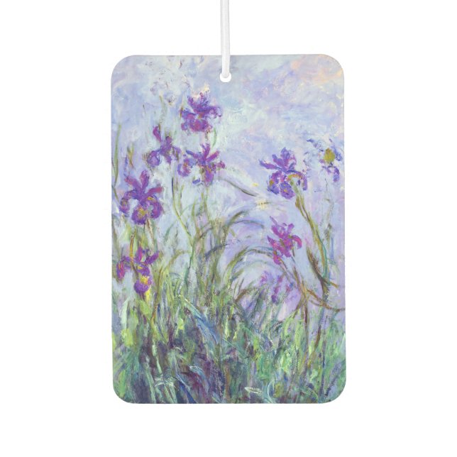 Claude Monet - Lilac Irises / Iris Mauves Car Air Freshener (Front)