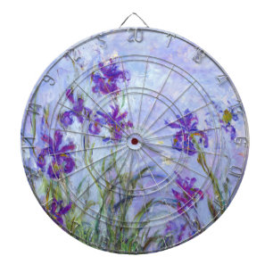 Claude Monet - Lilac Irises / Iris Mauves Dartboard