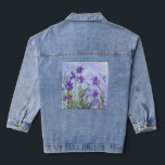 Claude Monet - Lilac Irises / Iris Mauves Denim Jacket<br><div class="desc">Lilac Irises / Iris Mauves - Claude Monet,  1914-1917</div>