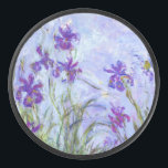 Claude Monet - Lilac Irises / Iris Mauves Hockey Puck<br><div class="desc">Lilac Irises / Iris Mauves - Claude Monet,  1914-1917</div>
