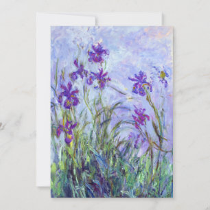 Claude Monet - Lilac Irises / Iris Mauves Invitation