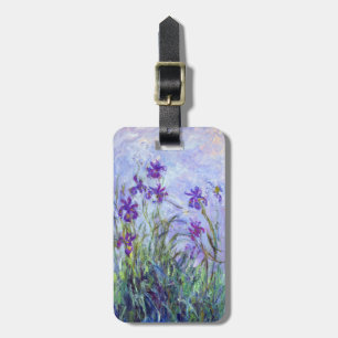 Claude Monet - Lilac Irises / Iris Mauves Luggage Tag