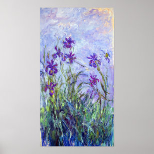 Claude Monet - Lilac Irises / Iris Mauves Poster