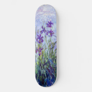Claude Monet - Lilac Irises / Iris Mauves Skateboard