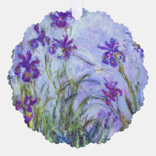 Claude Monet - Lilac Irises / Iris Mauves Tree Decoration Card