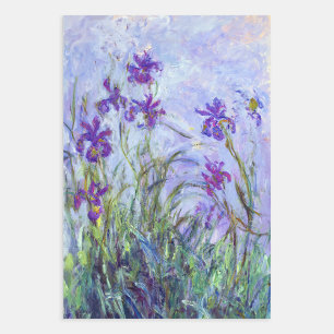 Claude Monet - Lilac Irises / Iris Mauves Wrapping Paper Sheet