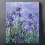 Claude Monet - Lilac Irises Mauves 1917 Plaque<br><div class="desc">Claude Monet - Lilac Irises Mauves 1917</div>