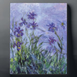 Claude Monet - Lilac Irises Mauves 1917 Plaque<br><div class="desc">Claude Monet - Lilac Irises Mauves 1917</div>