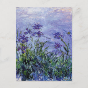Claude Monet Lilac Irises Postcard