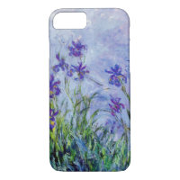 Claude Monet Lilac Irises Vintage Floral Blue