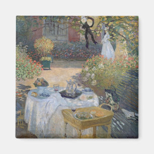 Claude Monet   Luncheon: Monet's garden Argenteuil Magnet
