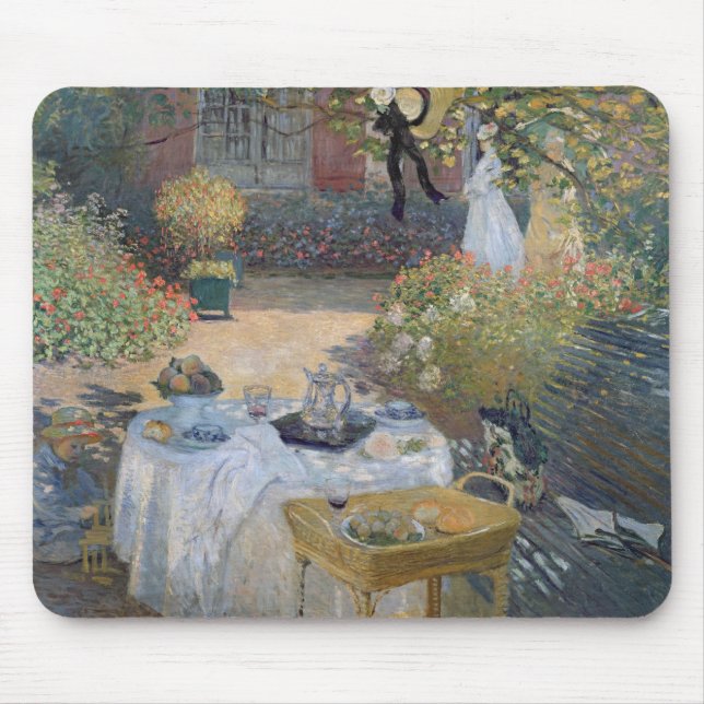 Claude Monet | Luncheon: Monet's garden Argenteuil Mouse Pad (Front)