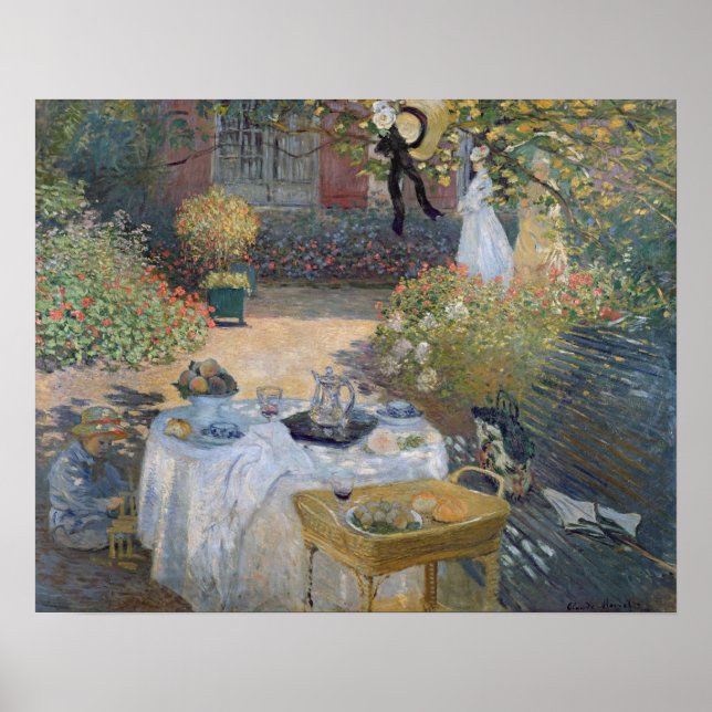 Claude Monet | Luncheon: Monet's garden Argenteuil Poster (Front)