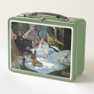 Claude Monet - Luncheon on the Grass, Right Panel Metal Lunch Box