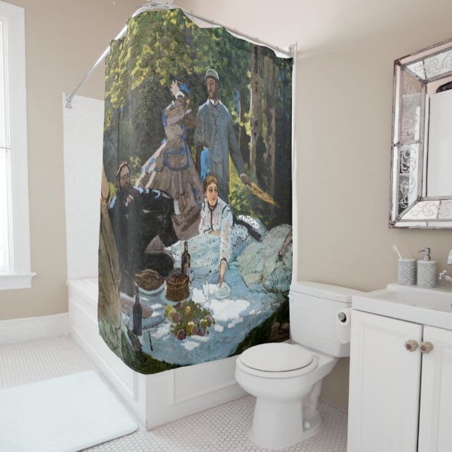 Claude Monet - Luncheon on the Grass, Right Panel Shower Curtain (In Situ)