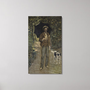 Claude Monet Man with an Umbrella, c.1868-69 Canvas Print