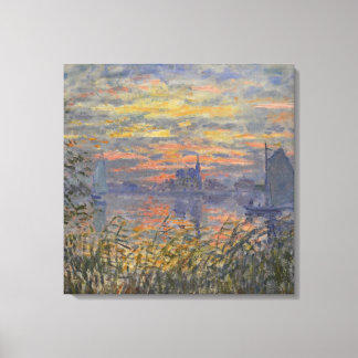 Claude Monet- Marine View With A Sunset Canvas Pri Print