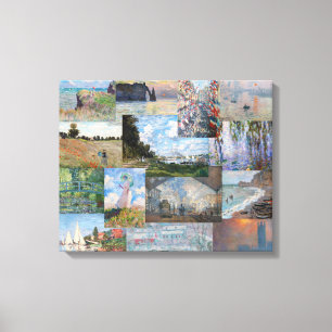 Claude Monet - Masterpieces Patchwork Canvas Print