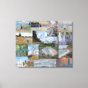 Claude Monet - Masterpieces Patchwork Canvas Print