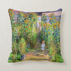 Claude Monet: Monet's Garden at Vétheuil Cushion