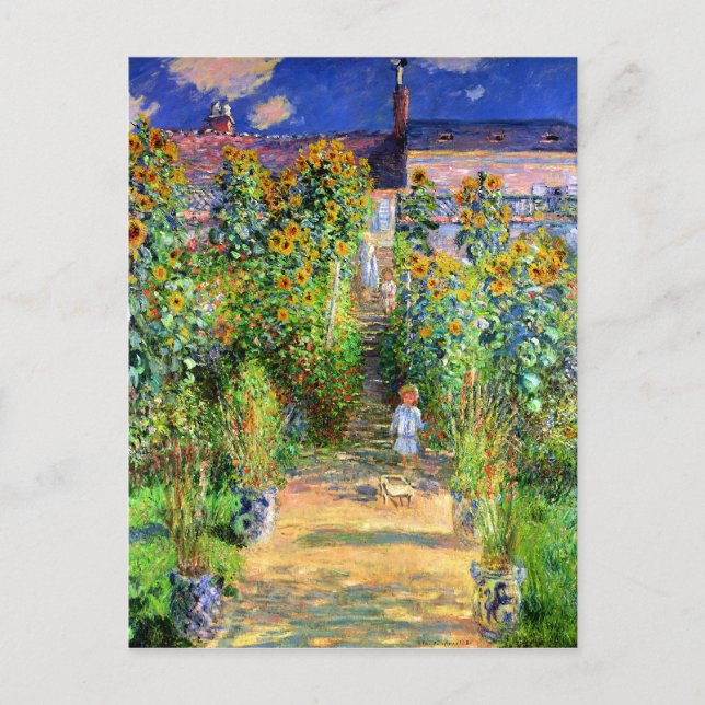 Claude Monet: Monet's Garden at Vétheuil Postcard (Front)